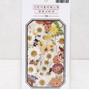 ドライフラワー風押し花シール(3P)