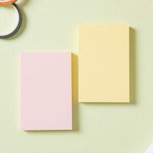 メモテック貼付けメモ（50×76 mm／160枚入り）イエロー×ピンク