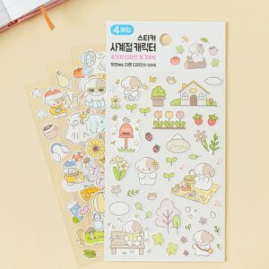 四季キャラクターシール（4枚入り）