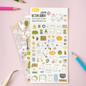 ぼんやりクマのシール（4枚入り）