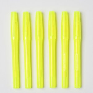 イエロー蛍光ペン 4mm 6本セット