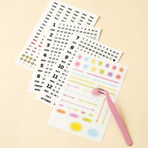 Blurブラック日付シール(4枚入り)