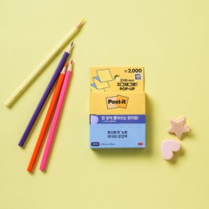 3M ポストイット ポケットノート KR330 携帯用ポップアップノート 76×76 mm 150枚 黄系