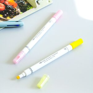 NSスクエア蛍光ペン 2本セット ピンク イエロー