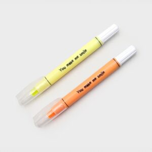 スリム固形蛍光ペン 2本セット オレンジ